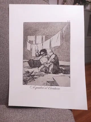 Grabado Goya Si quebró el cántaro