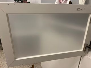 Mueble/vitrina salón blanco y cristal