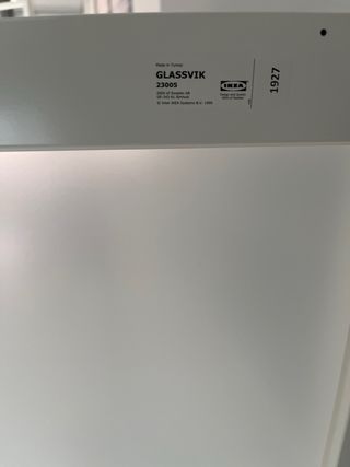 Mueble/vitrina salón blanco y cristal