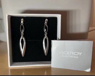 Pendientes Viceroy Plata y Negro. Con certificado.