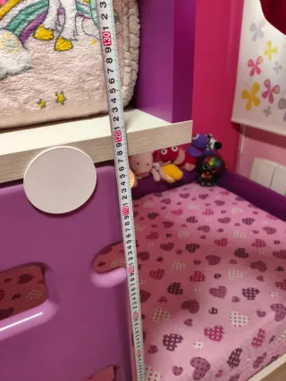 REBAJADA! Cama tren infantil morada (3 camas)