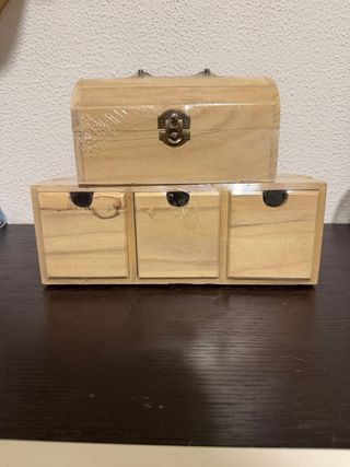 Lote Cajas Madera Decoración