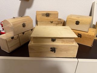 Lote Cajas Madera Decoración