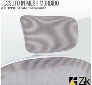 Silla de oficina ergonómica negra y blanca