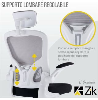 Silla de oficina ergonómica negra y blanca
