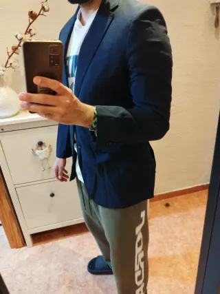 Americana traje azul marino