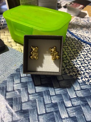 Pendientes Oso Dorados