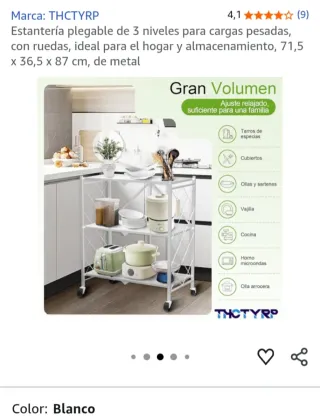 Estantería plegable lista para usar