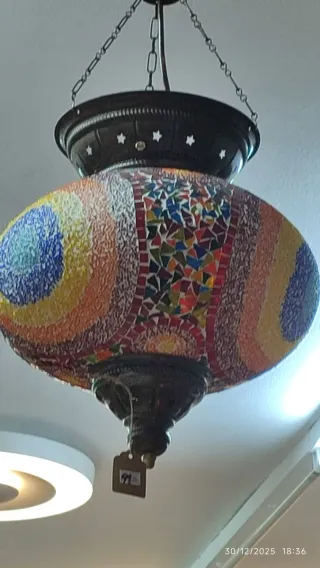 Lámpara de techo turca artesanal