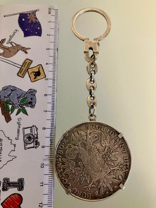 Llavero Plata 925 Taler María Teresa Vintage