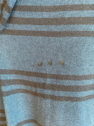 Jersey Gant Media Cremallera Rayas Azul Talla L