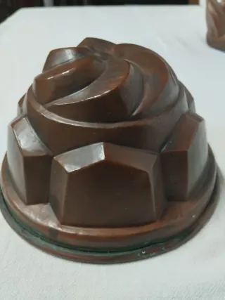 Coppia stampi budino rame stagnato