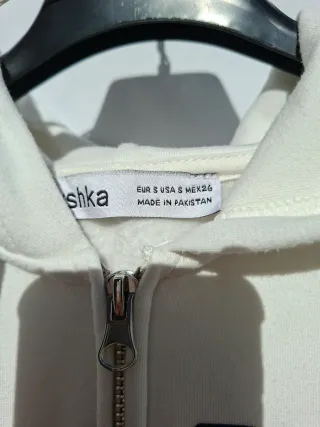 Sudadera crop Brasil 1986 blanca