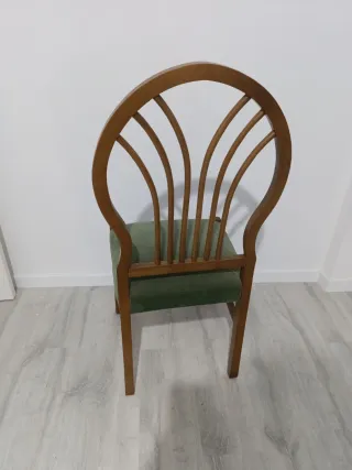 Lote 6 Sillas Comedor Madera Barnizada