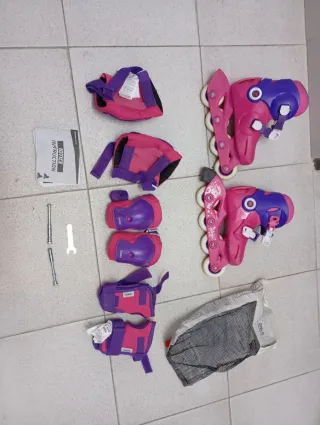 Pack Patines Niña Línea y Protecciones