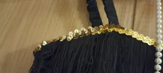 Disfraz Vestido Charlestón Negro y Dorado Años 20