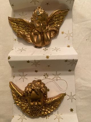 Adorno Navidad Ángeles Dorados