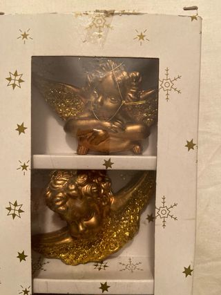 Adorno Navidad Ángeles Dorados