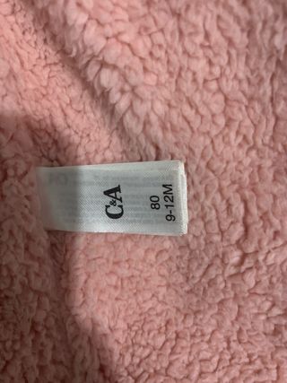 Chaqueta niña gris con capucha rosa