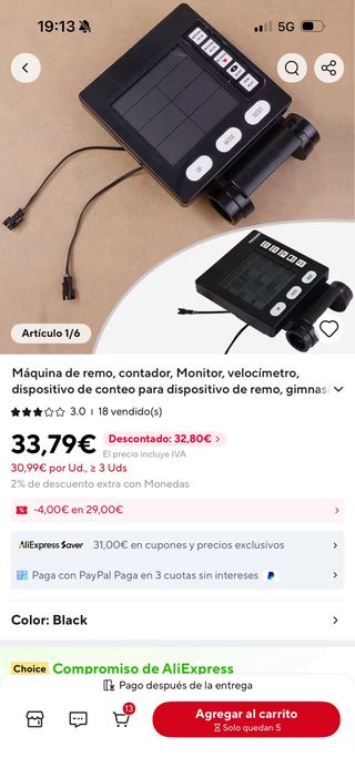 Monitor Remo Contador Velocímetro Gimnasio