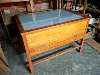 Mesa de luz para dibujo, de madera, retroiluminada