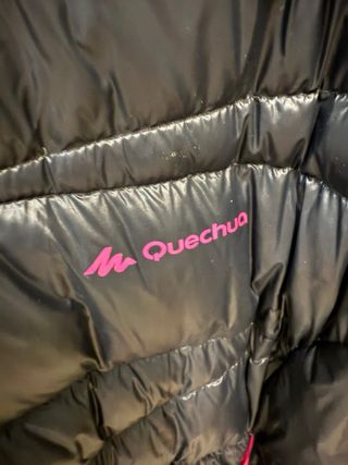 Chaqueta plumífero Quechua negra mujer