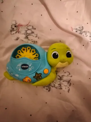 Tortuga Vtech para baño con burbujas