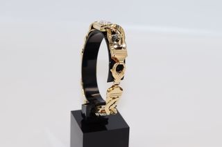 PULSERA TIPO CARTIER MEDUSA BICOLOR 14MM 18K