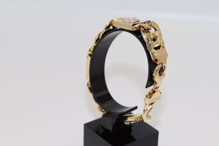 PULSERA TIPO CARTIER MEDUSA BICOLOR 14MM 18K