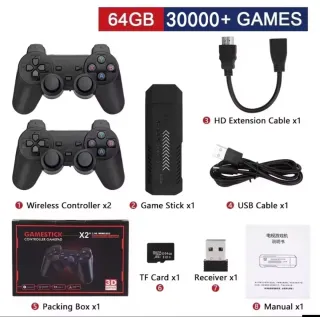 Consola Retro 3000 Juegos + 2 Mandos inalambricos.