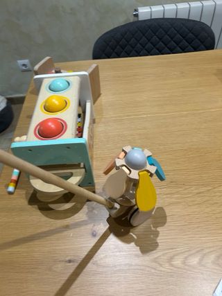 Lote Juguetes Madera: Xilófono, Martillo y Más