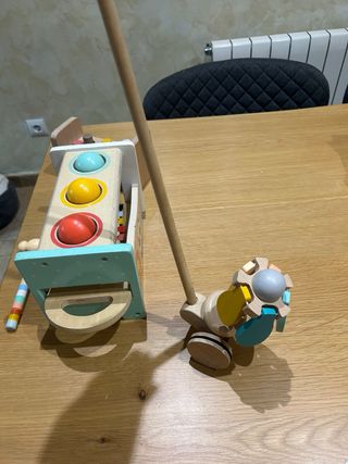 Lote Juguetes Madera: Xilófono, Martillo y Más