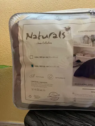 Edredón Nórdico Bicolor Gris/Marrón