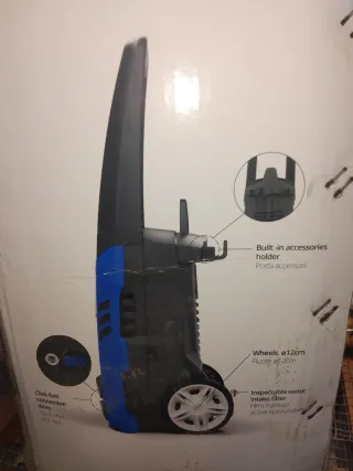 Hidrolavadora azul y negra