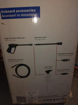 Hidrolavadora azul y negra