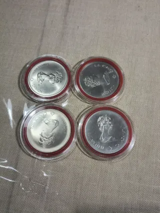 Lotto 9 monete argento 925 Olimpiadi Montreal