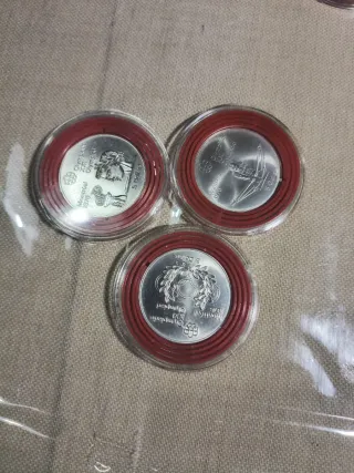 Lotto 9 monete argento 925 Olimpiadi Montreal