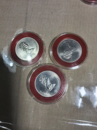 Lotto 9 monete argento 925 Olimpiadi Montreal