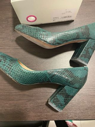 Zapatos de salón CUPLE verde y negro