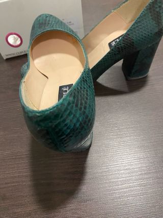 Zapatos de salón CUPLE verde y negro