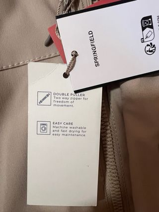 Abrigo Springfield Talla L Beige