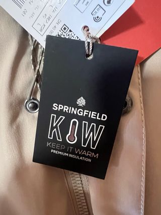 Abrigo Springfield Talla L Beige