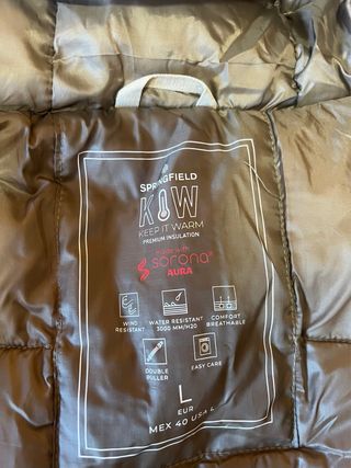 Abrigo Springfield Talla L Beige