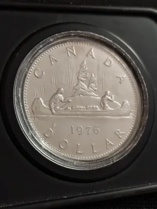 1 Dólar Canadá 1976 Canoa