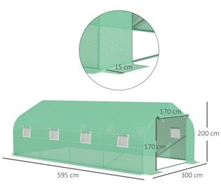 Invernadero 595x300x200 cm