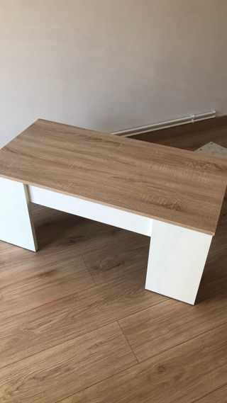 Mesa de centro elevable madera