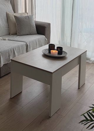 Mesa de centro elevable madera