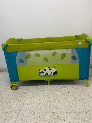 Minicuna de viaje con osos panda