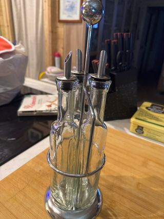 Set Aceitera y Vinagreta Vidrio