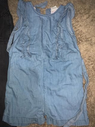 Mono vaquero niña azul y negro